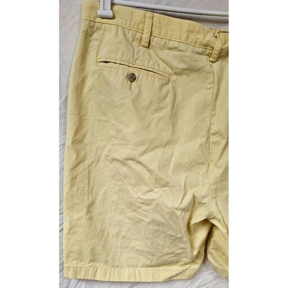 Nautica Mens 40 Yellow The Deck Classic Fit Flat Front Chino Khaki Shorts - Picture 7 of 13
